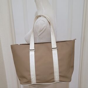 Lacoste Tan Large Tote Travel Bag